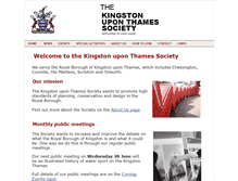 Tablet Screenshot of kingstonuponthamessociety.co.uk